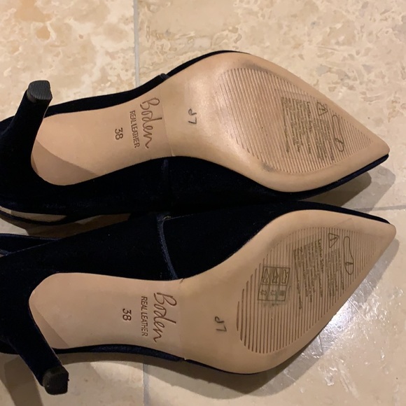 Boden lace up blue leather pump - Picture 4 of 4